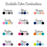 Double Minky Blanket - Name Only - Color Combination with White Background