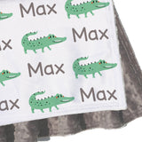 Double Minky Blanket - Alligators