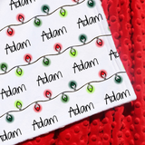 Double Minky Blanket - Christmas Lights in Red and Green