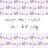 Double Minky Blanket - Lavender Posy