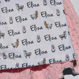 Double Minky Blanket - Llamas