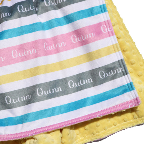 Double Minky Blanket - Stripes