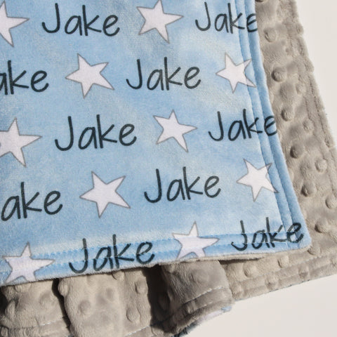 Double Minky Blanket - Stars
