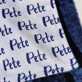 Double Minky Blanket - Name Only - Single Color