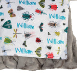 Double Minky Blanket - Bugs in Summer