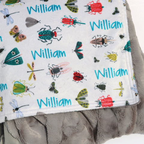 Double Minky Blanket - Bugs in Summer