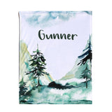 Double Minky Blanket - Watercolor Mountains