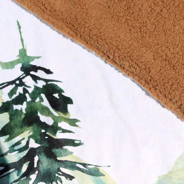 Double Minky Blanket Watercolor Mountains Boco Baby