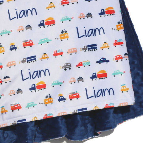 Double Minky Blanket - Cars