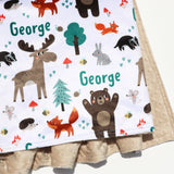 Double Minky Blanket - Forest Friends