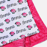 Double Minky Blanket - Spring Poppy