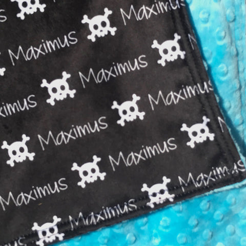 Double Minky Blanket - Skull and Bones