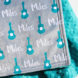 Double Minky Blanket - Guitars