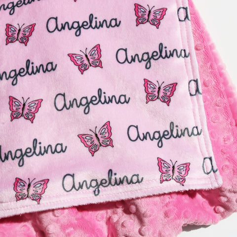 Double Minky Blanket - Butterflies