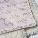 Double Minky Blanket - Name Only - Single Color