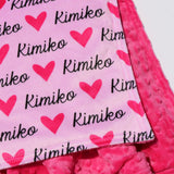 Double Minky Blanket - Hearts
