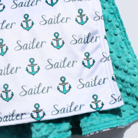 Double Minky Blanket - Anchors