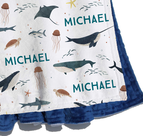 Double Minky Blanket - Under the Sea