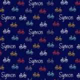 Double Minky Blanket - Bikes with Bombay Background