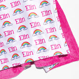 Double Minky Blanket - Rainbows
