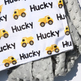 Double Minky Blanket - Trucks