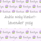 Double Minky Blanket - Lavender Posy